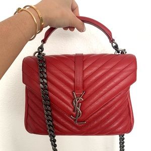 YSL Medium Collège Matelassé Leather Bag